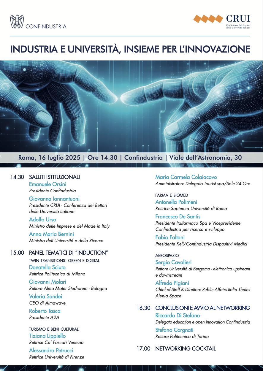 Industria e Università, insieme per l’innovazione